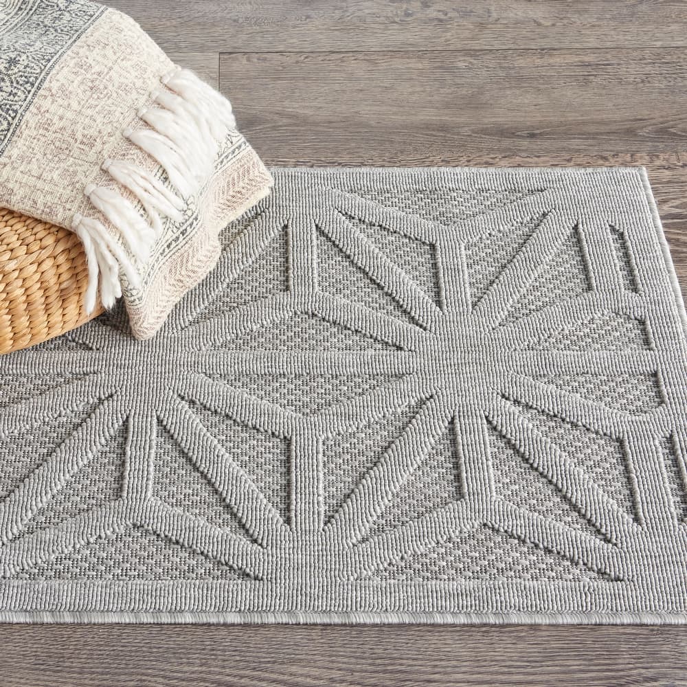 Nourison Palamos Transitional Geometric Indoor Outdoor Area Rug