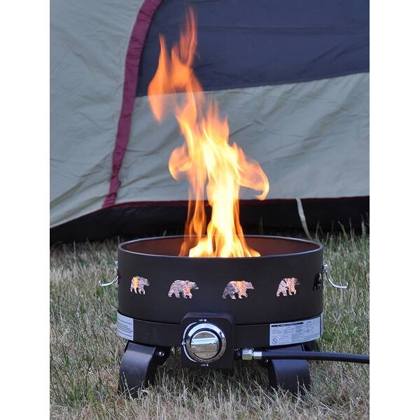 Shop 17 5 Black Bear Outdoor Portable Round Fire Pit N A Free