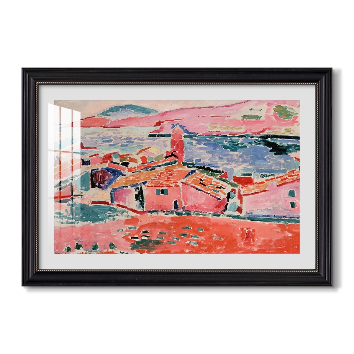 View of Collioure 1905-Henri Matisse-Custom Framed Print