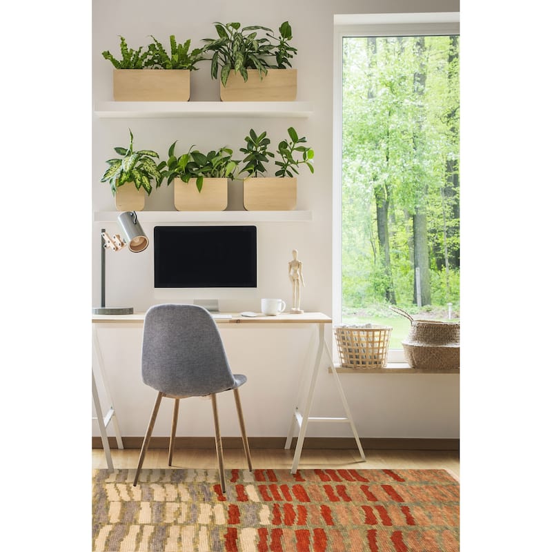 ECARPETGALLERY Hand-knotted Peshawar Ziegler Grey, Red Wool Rug - 4'7 x 6'4