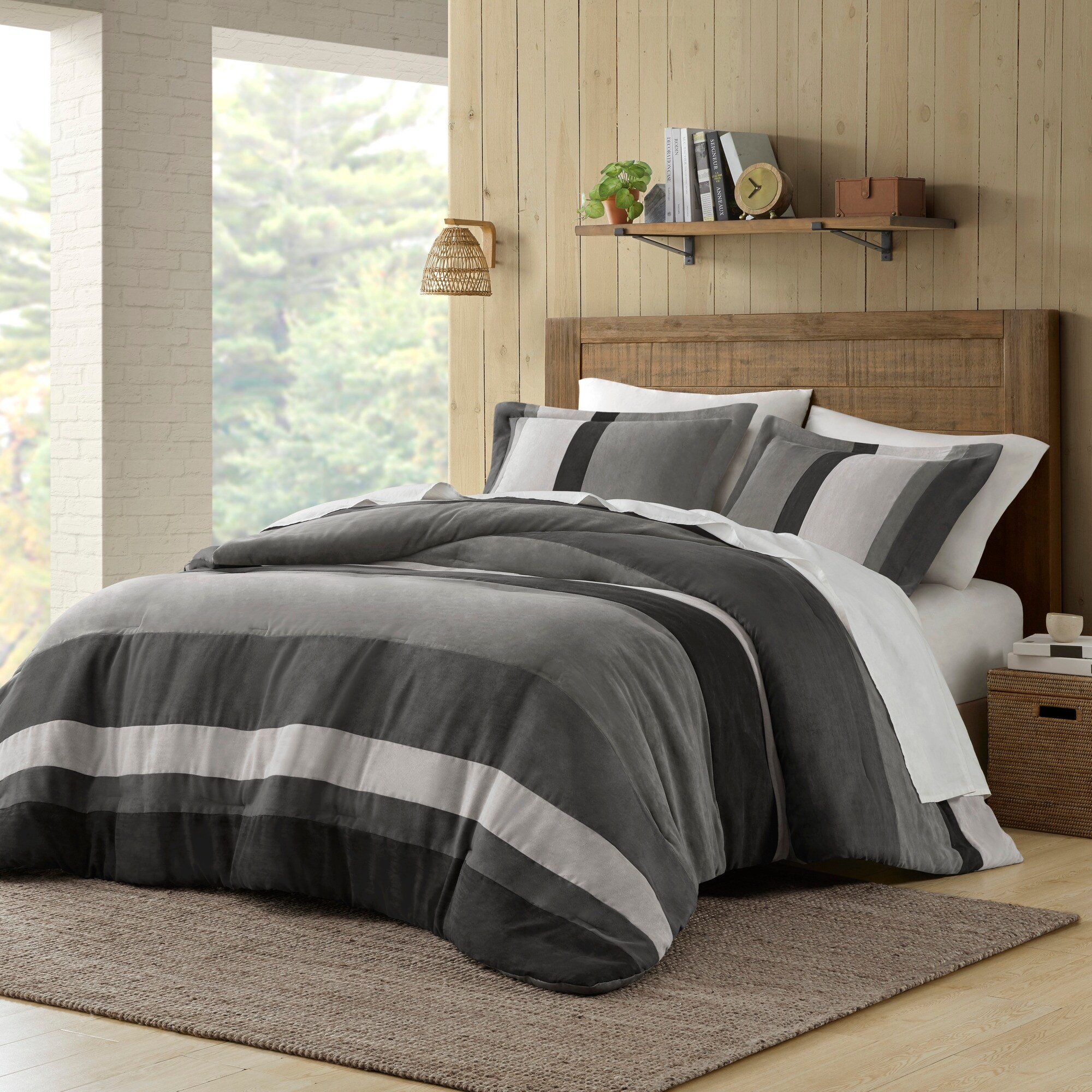 Sherpa faux suede comforter set shop