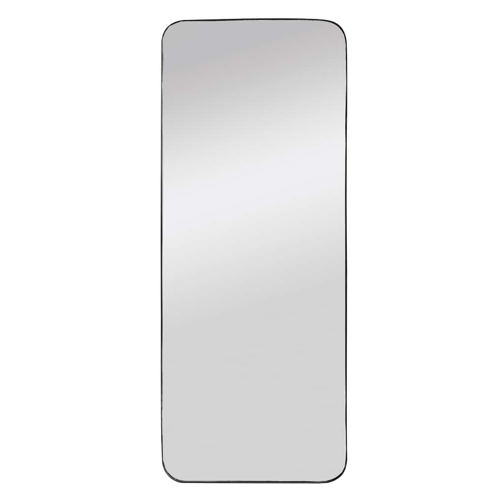 Metal Framed Wall Mirror with Rounded Edge - 24.0"L x 60.0"W x 0.8"H