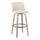 Option Cream Noise Fabric/Round Black Footrest