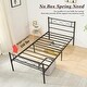 preview thumbnail 28 of 38, VECELO 14 Inch Twin Size Metal Platform Bed Frame,Kids Bed Set of 2, Bed Frame Set of 2