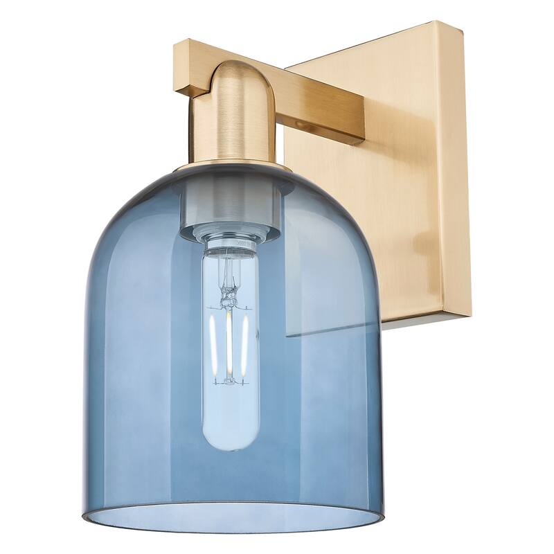 Innovations Lighting 716-1W-12-6 Bella Sconce Bella 12" Tall Wall - Champagne Bronze / Blue