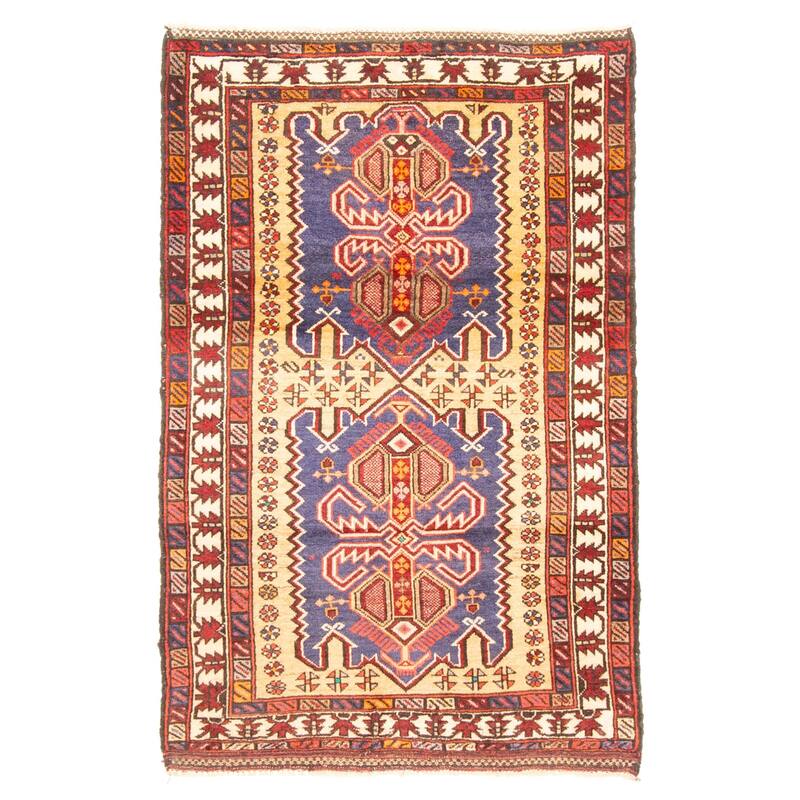ECARPETGALLERY Hand-knotted Teimani Beige Wool Rug - 2'9 x 4'2