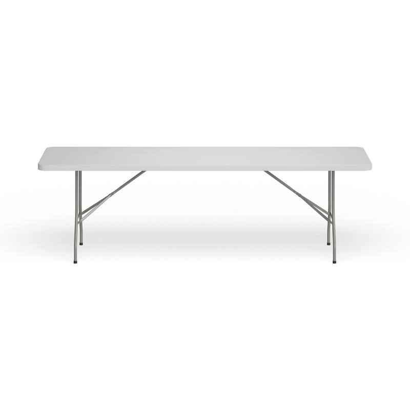 30"W x 96"L Plastic Folding Table with Granite White Surface