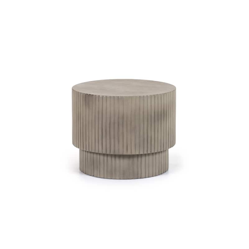 Modrest Gruver Modern Grey Concrete End Table