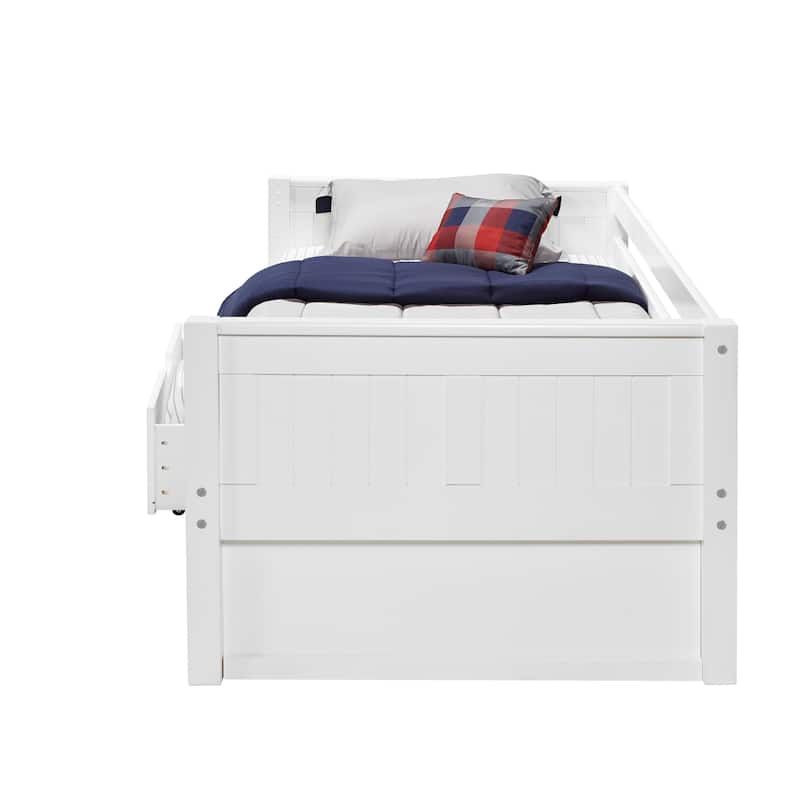 Camaflexi Panel Headboard - Twin Size Day Bed with Drawers