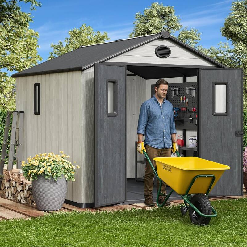 Bezseller Outdoor Storage Tool Shed with Door and Floor