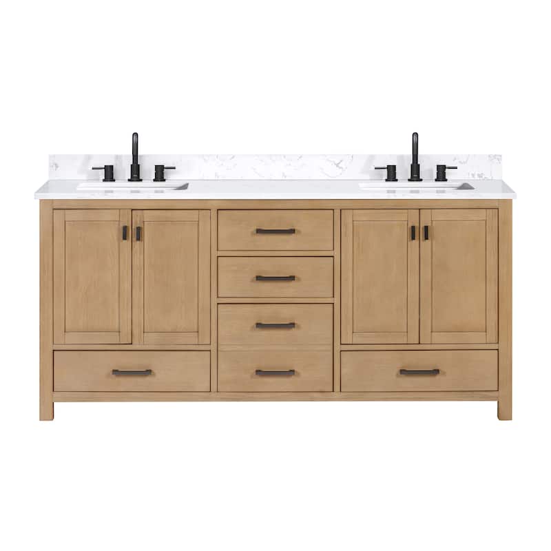 Avanity Modero 72 in. Double Sink Bathroom Vanity with Engineered Stone Top - 73"W x 22"D x 35"H