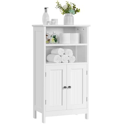 Yaheetech 5-Tier Wooden Bathroom Floor Cabinet with Adjustable Shelf