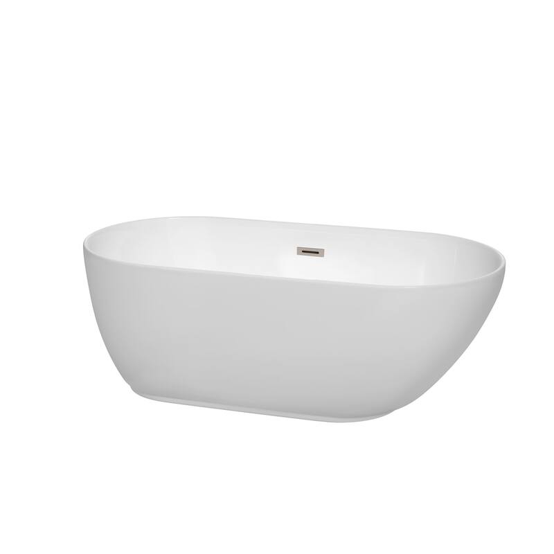 Wyndham Collection Melissa 60" Free Standing Acrylic Soaking Tub with