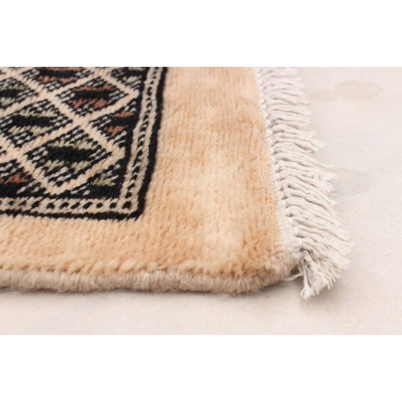 ECARPETGALLERY Hand-knotted Finest Peshawar Bokhara Ivory Wool Rug - 8'3 x 10'9