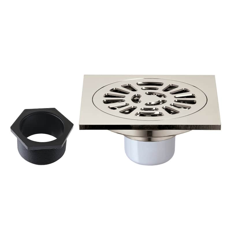 Kingston Brass BSF4267 Watercourse 3-15/16" Square Shower Drain - Polished Nickel