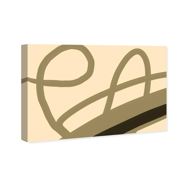 Wynwood Studio Canvas Abstract Abstract Writing Brown and Taupe Modern & Contemporary Wall Art Canvas Print
