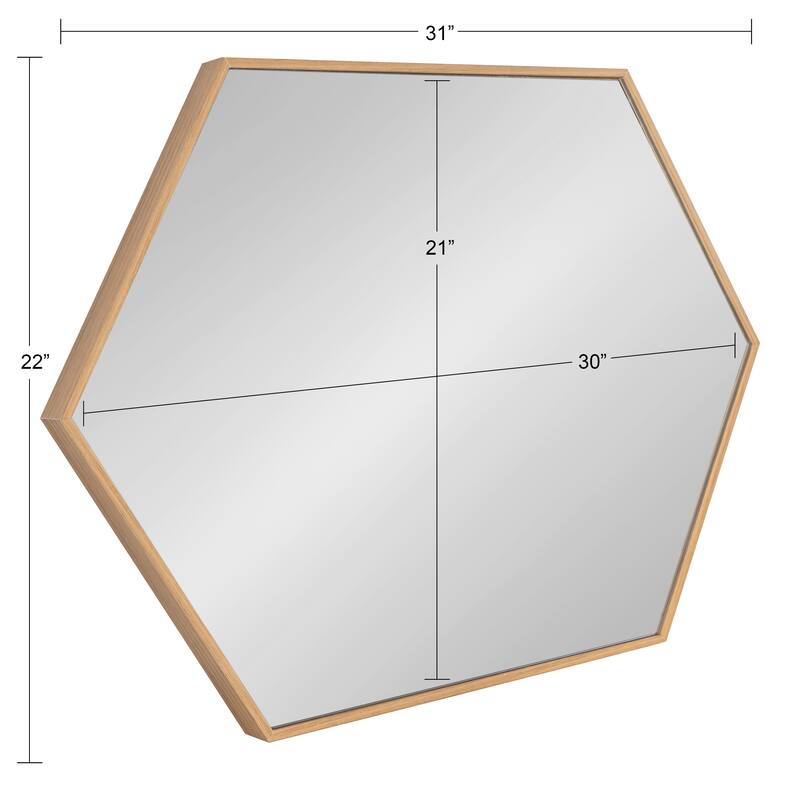 Kate and Laurel Rhodes Framed Mid-century Hexagonal Wall Mirror