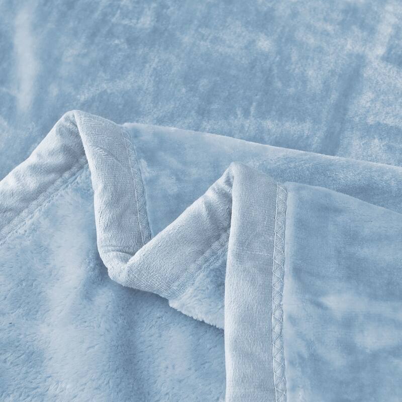 Thicken Reversible Solid Mink Fleece Blanket Fuzzy Cozy Bed Blanket for Couch Camping