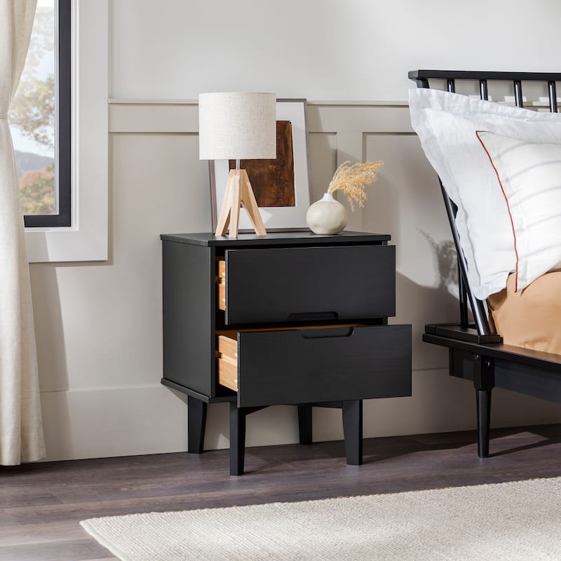 Middlebrook Mid-Century Solid Wood 2-Drawer Nightstand