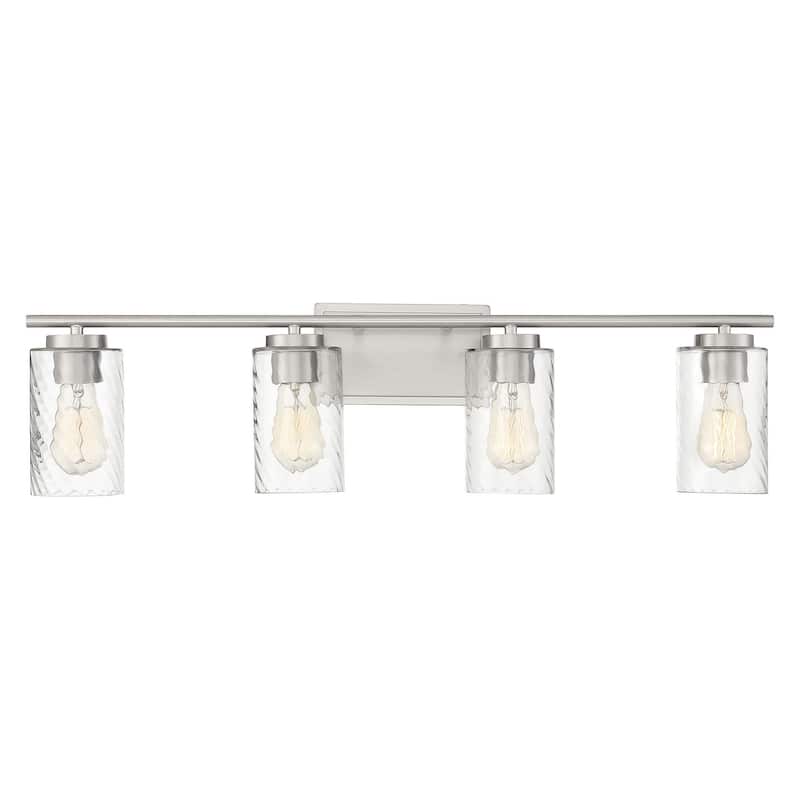 Meridian M80039 4 Light 32" Wide Bathroom Vanity Light with Swirl - Brushed Nickel