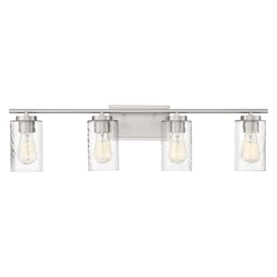Meridian M80039 4 Light 32" Wide Bathroom Vanity Light with Swirl
