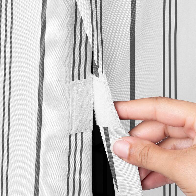 Sweet Jojo Designs White and Grey Stripe Dog Crate Kennel Cover 30in. Neutral Contemporary Modern Pinstriped Minimalist Gray