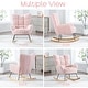 preview thumbnail 18 of 33, HOMYKA Teddy Rocking Chair Nursery Glider Modern Accent Armchair with High Backrest