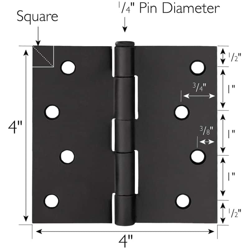 Design House 188987 4" x 4" Butt Square Corner Surface Mount Door