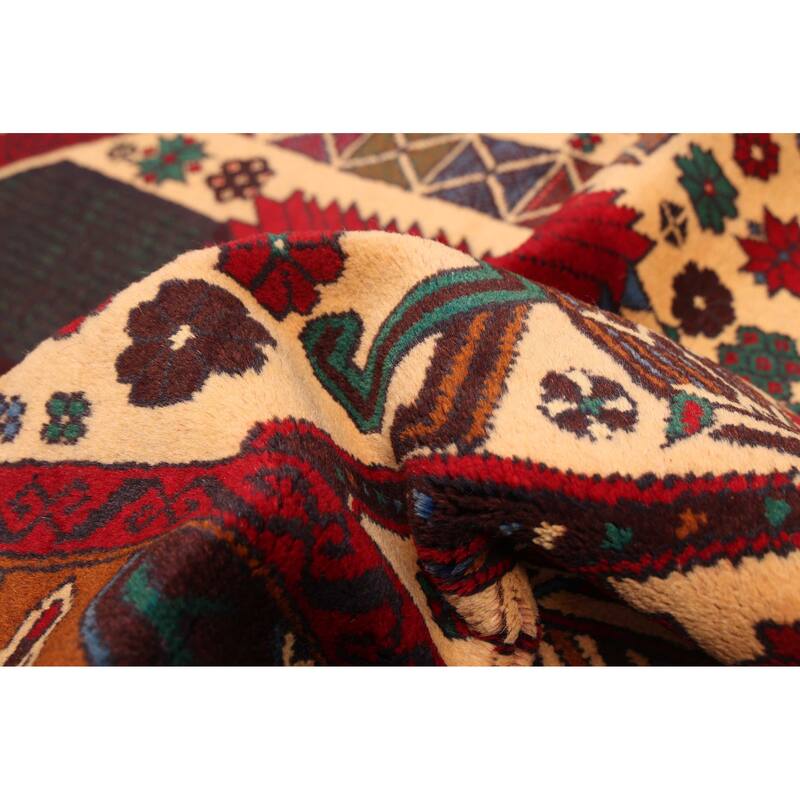 ECARPETGALLERY Hand-knotted Teimani Cream, Red Wool Rug - 3'4 x 6'0