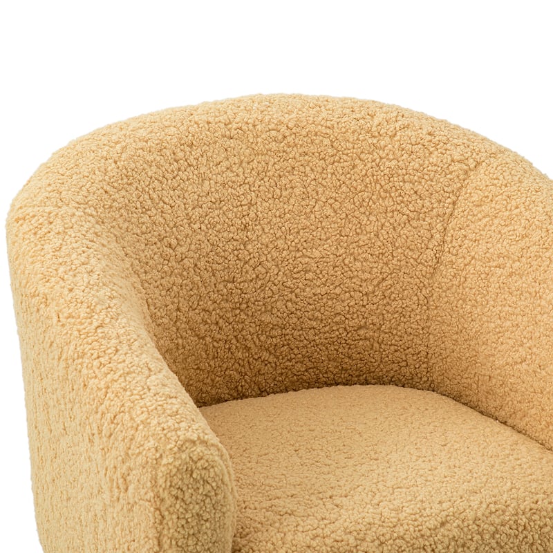 Rovigo Modern Upholstered Living Room Chair Barrel Chair with Metal Legs Set of 2 by HULALA HOME