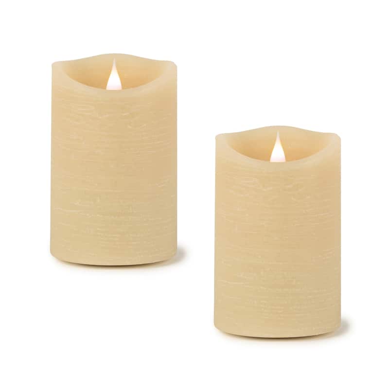 Simplux LED Designer Candle w/ remote (Set of 2) - 3.5 x 3.5 x 5