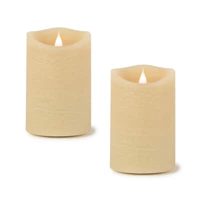 Simplux LED Designer Candle w/ remote (Set of 2) - 3.5 x 3.5 x 5