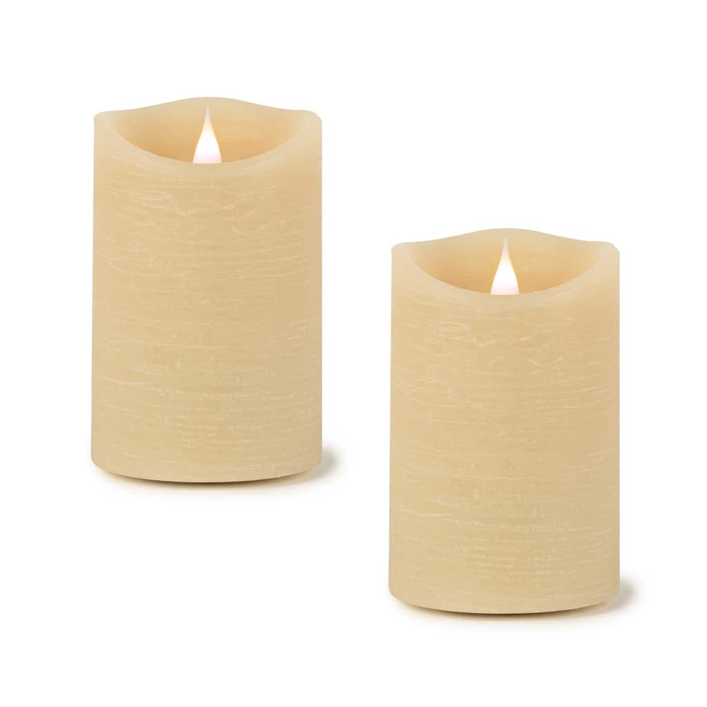 Simplux LED Designer Candle w/ remote (Set of 2) - 3.5 x 3.5 x 5