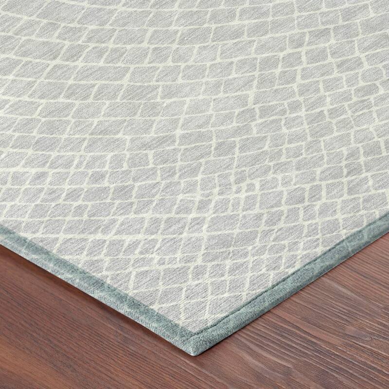 Machine Washable Indoor/ Outdoor Modern Gravity Chantille Rug