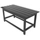 preview thumbnail 54 of 55, POLYTRENDS Laguna All Weather Poly Outdoor Coffee Table - Rectangle Gray