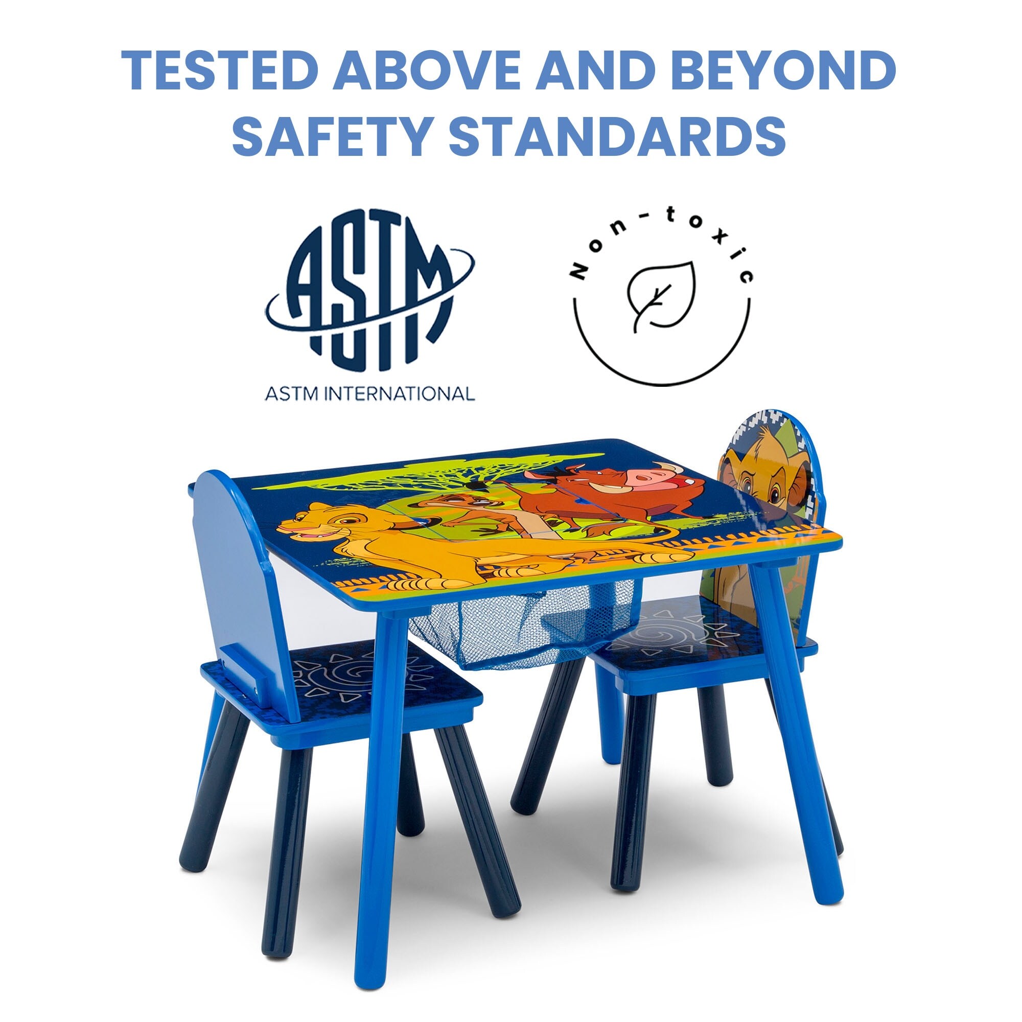 The Lion King Table and Chair Set with Storage by Delta Children Greenguard Gold Certified
