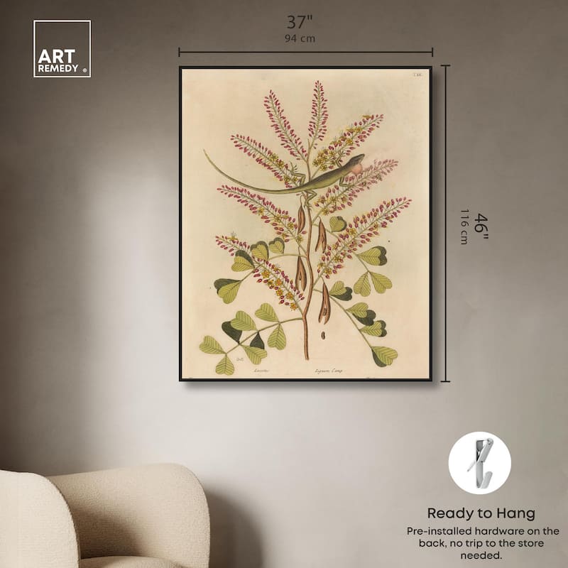 Green Lizard Canvas by Art Remedy