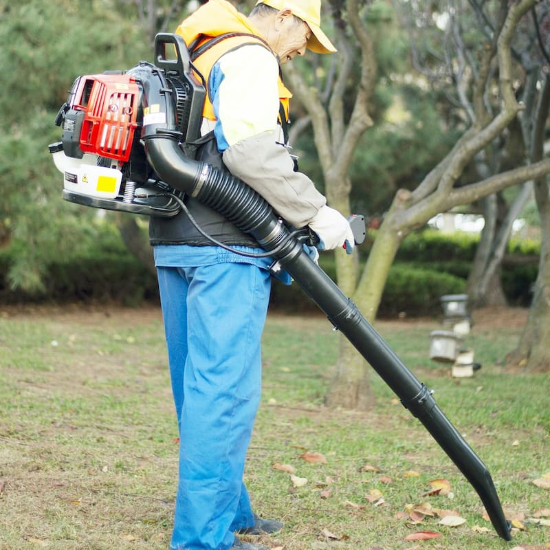 Backpack Leaf Blower 52CC 2-Cycle Gas Cordless Leaf Blower with extention tube for Big Yard - Black