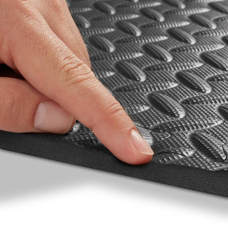 36 Gym Exercise Flooring Mats 12in Foam Workout Floor Tiles Black - Medium