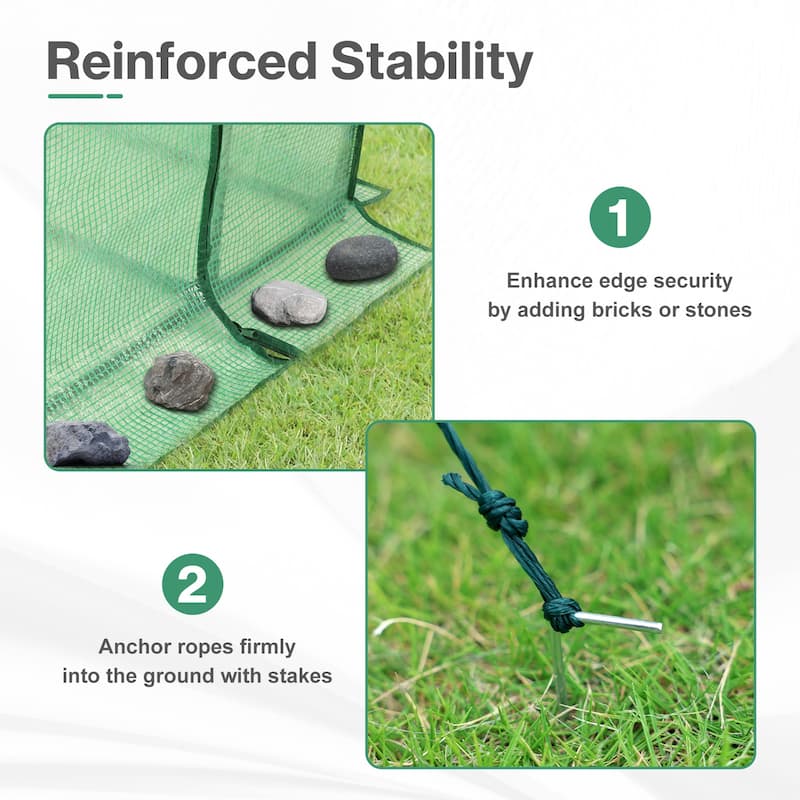 Aoodor Walk-in Greenhouse with 4 Shelves