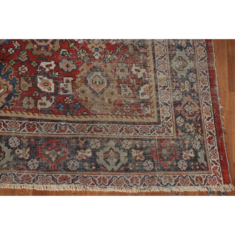 Mahal Persian Antique Area Rug Hand-Knotted Wool Carpet - 6'9"x 9'11"