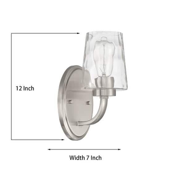 dimension image slide 4 of 9, Acroma Modern Bathroom Vanity Light Art Glass Wall Sconce