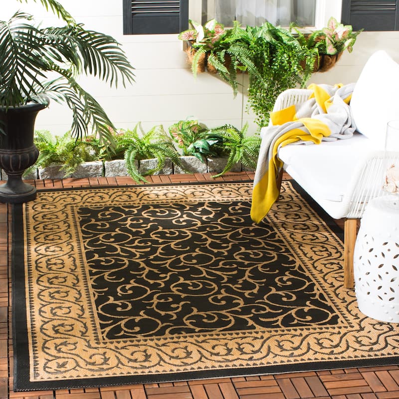 SAFAVIEH Courtyard Heili Indoor/ Outdoor Waterproof Patio Backyard Rug - 5'3" x 7'7"