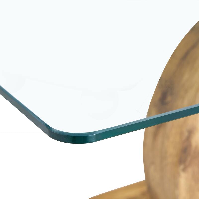 Stylish MDF Coffee Table with Glass Top for Versatile Living Spaces