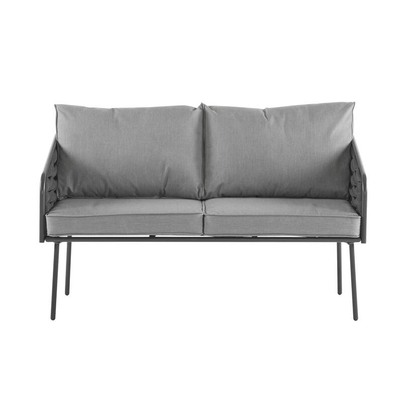 4-Pieces Outdoor Patio Furniture Set with Cushion