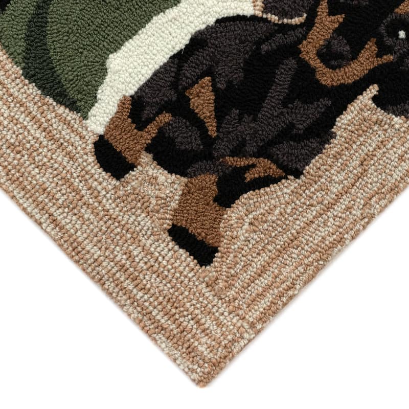 Liora Manne Frontporch Dachsund Greetings Indoor/Outdoor Rug