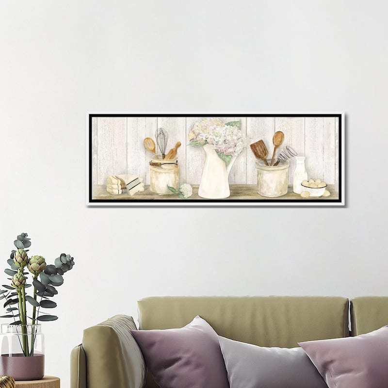 iCanvas "Vintage Kitchen Panel" by Tara Reed Framed Canvas Print