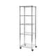 preview thumbnail 12 of 17, Seville Classics UltraDurable Commercial-Grade 5-Tier NSF-Certified Steel Wire Shelving with Wheels, 24" W x 18" D x 72" H