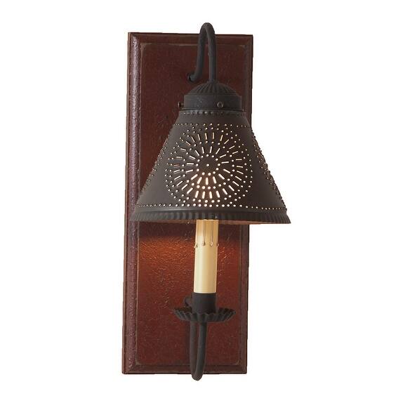 Crestwood Wall Sconce In Plantation Red 15 Inches - 15 X 6.5 X 9 inches