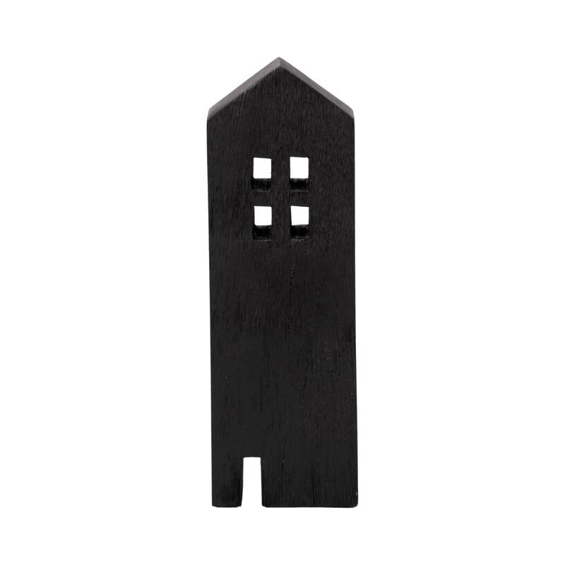 Wood House Sculpture Modern Decorative Object for Shelf Tabletop Decor